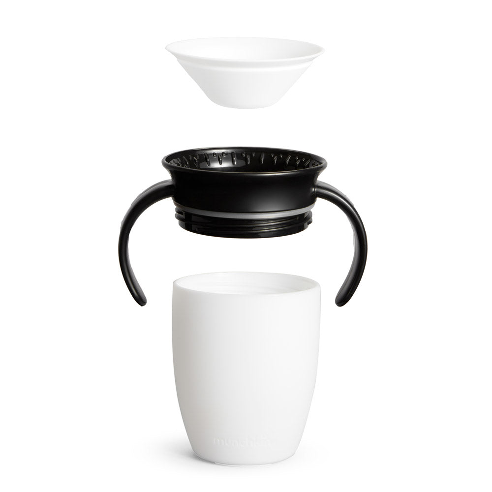 Miracle® 360° Black & White Trainer Cup, 7oz, 2pk